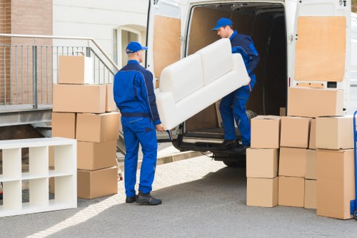 Residential flat move support in Gospel Oak with stair access