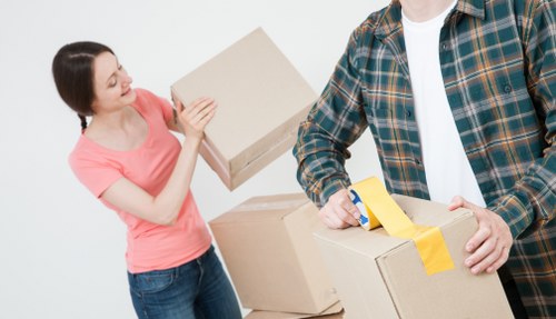 Office relocation planning in Gospel Oak with business moving boxes