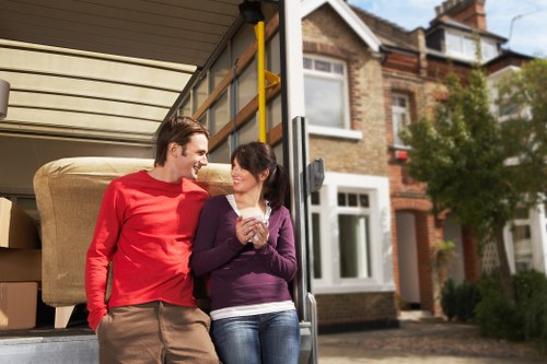 Packed boxes and household items ready for a Gospel Oak home move