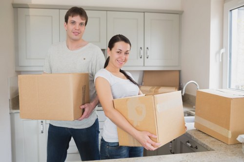 Team managing stairs and access challenges during a Gospel Oak house move