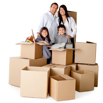 Professional movers handling furniture in a Gospel Oak flat